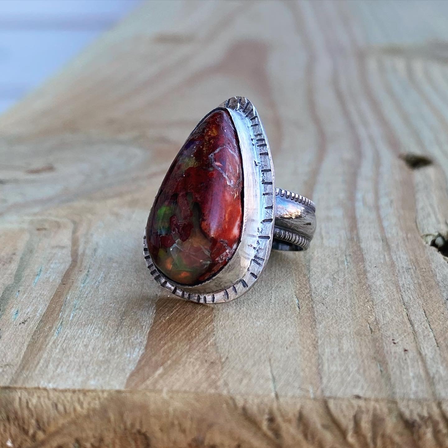 Sterling Silver Cantera Opal Ring