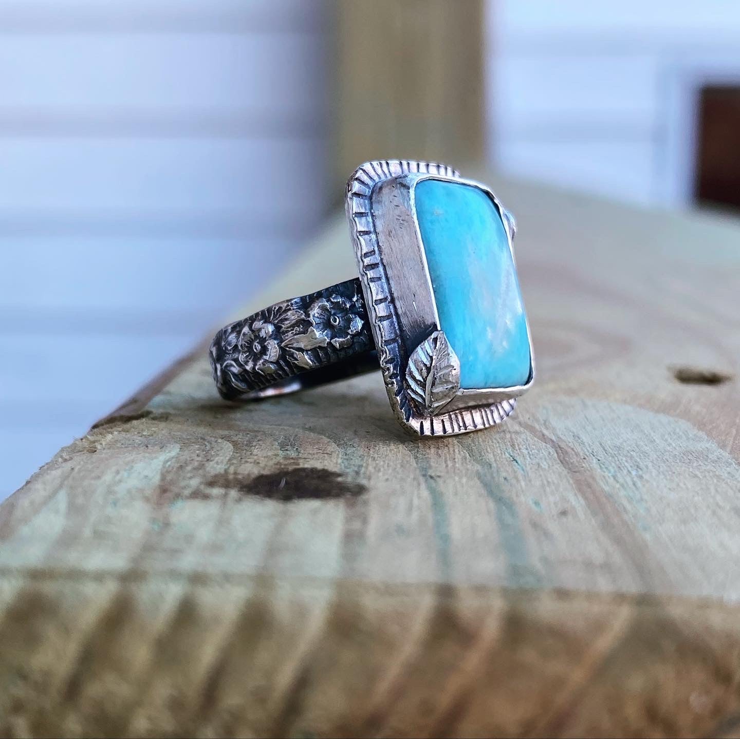 Sterling Silver Larimar Ring