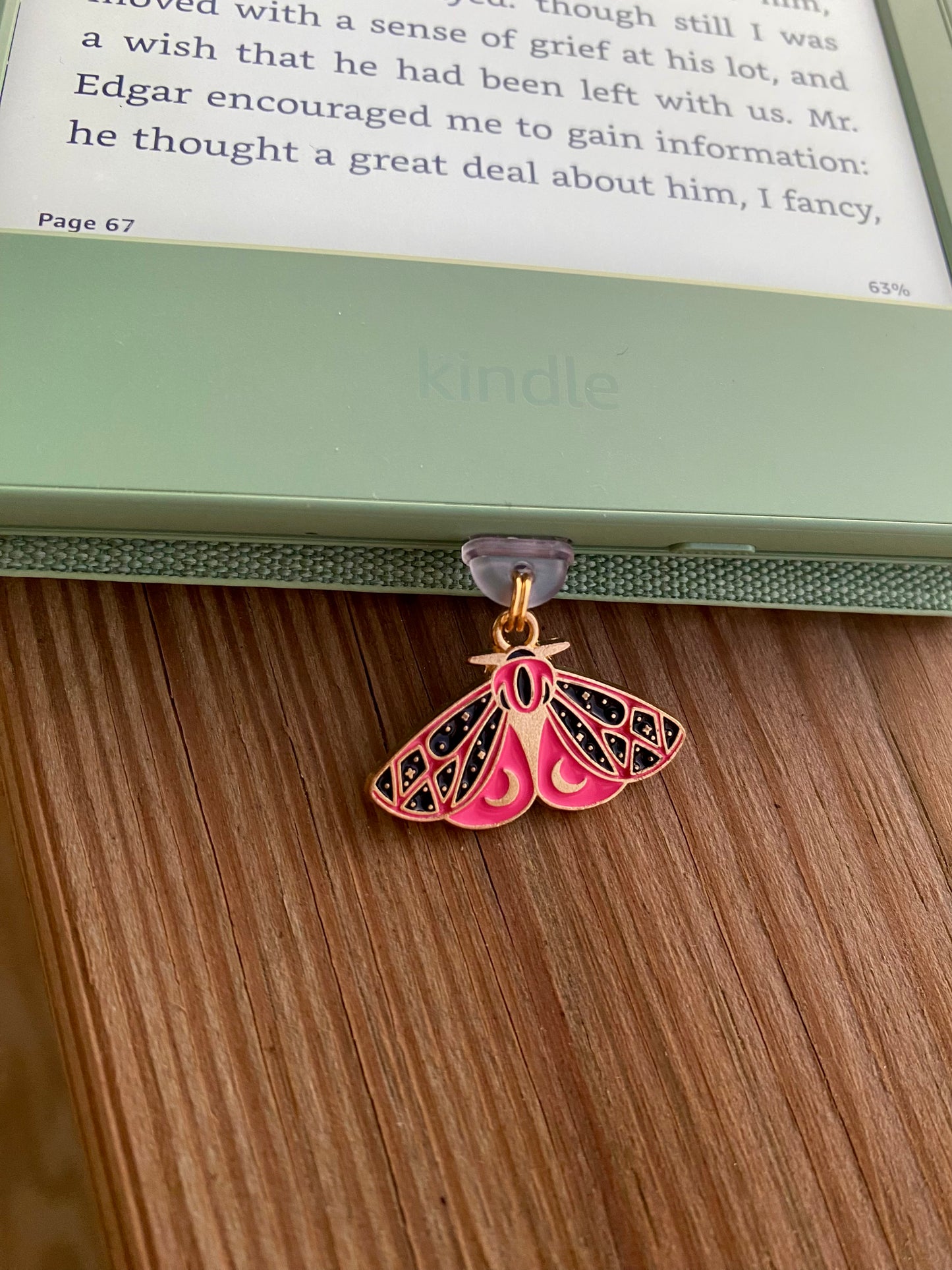 E-Reader Moth Charms