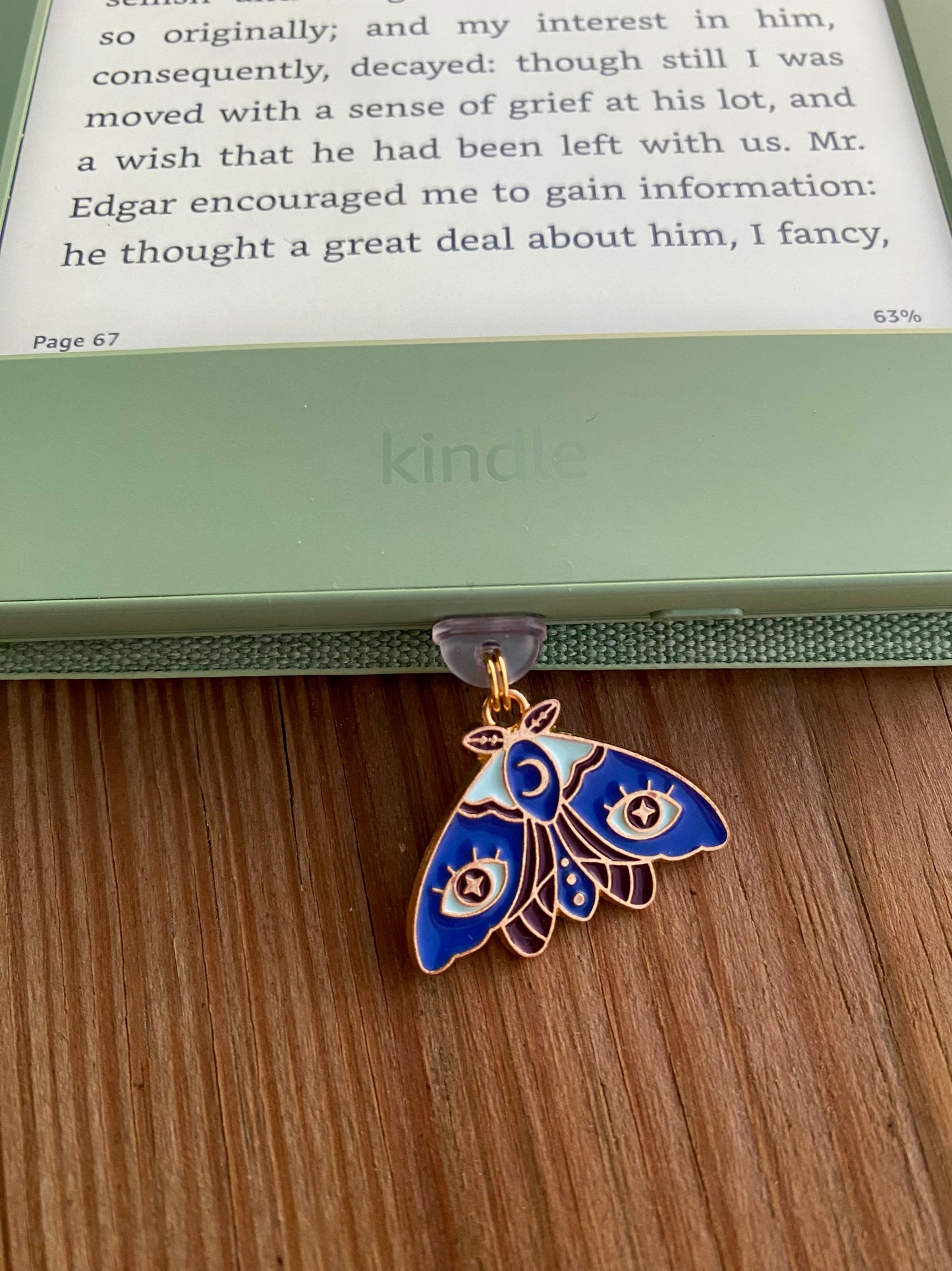 E-Reader Moth Charms