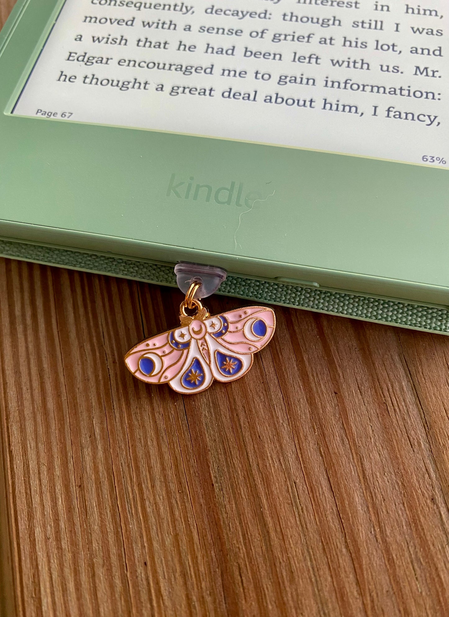 E-Reader Moth Charms
