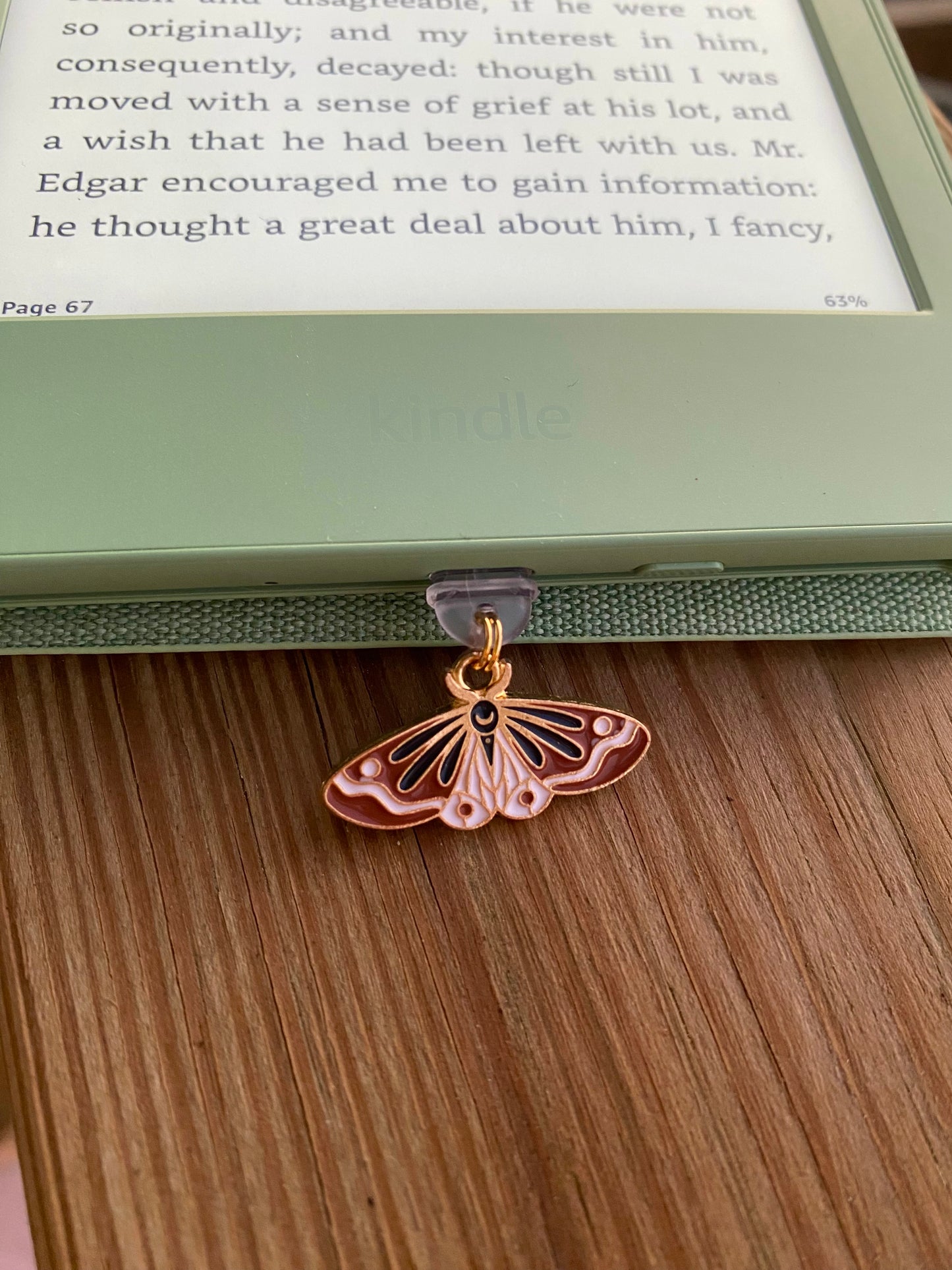 E-Reader Moth Charms