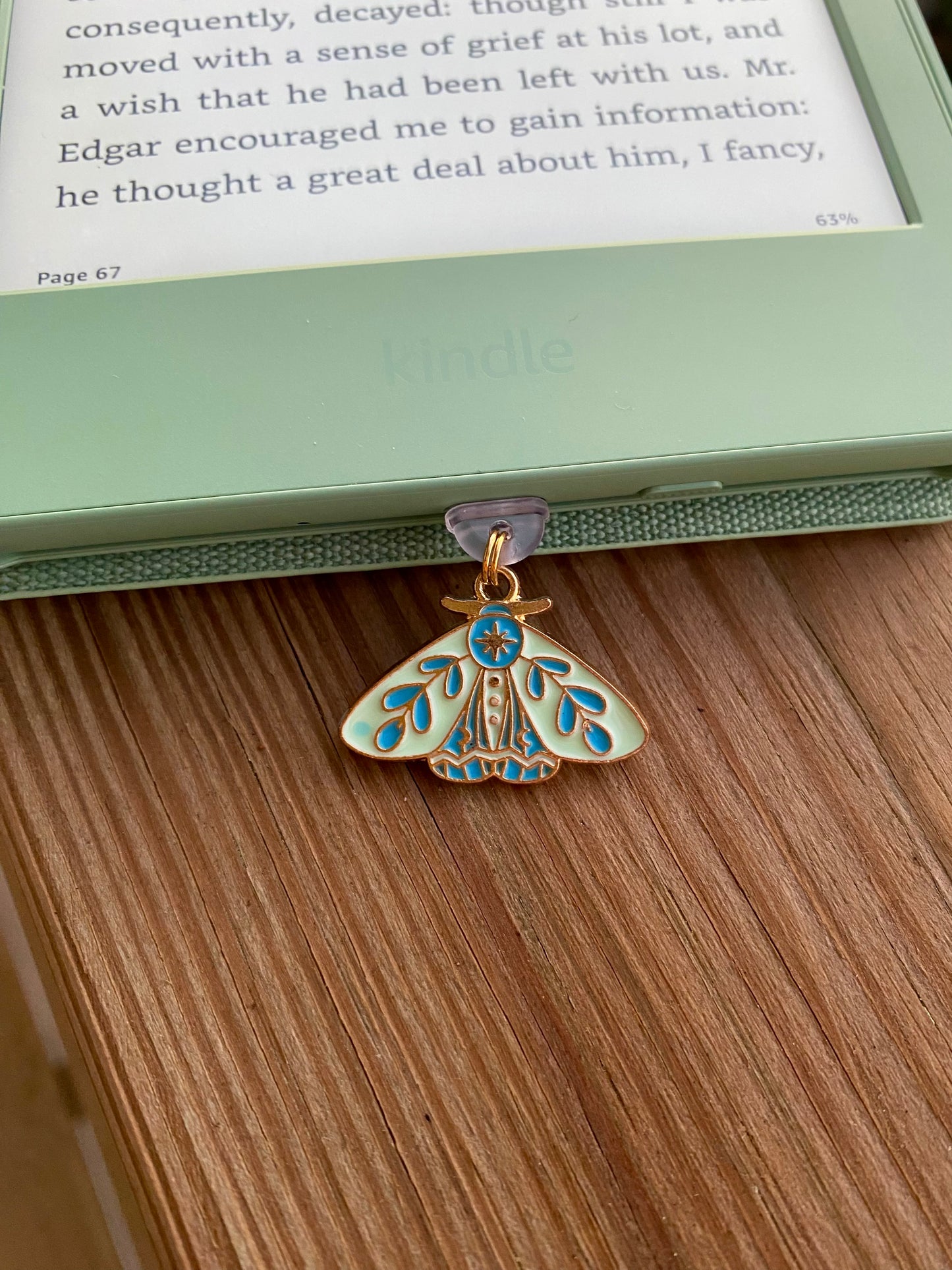 E-Reader Moth Charms