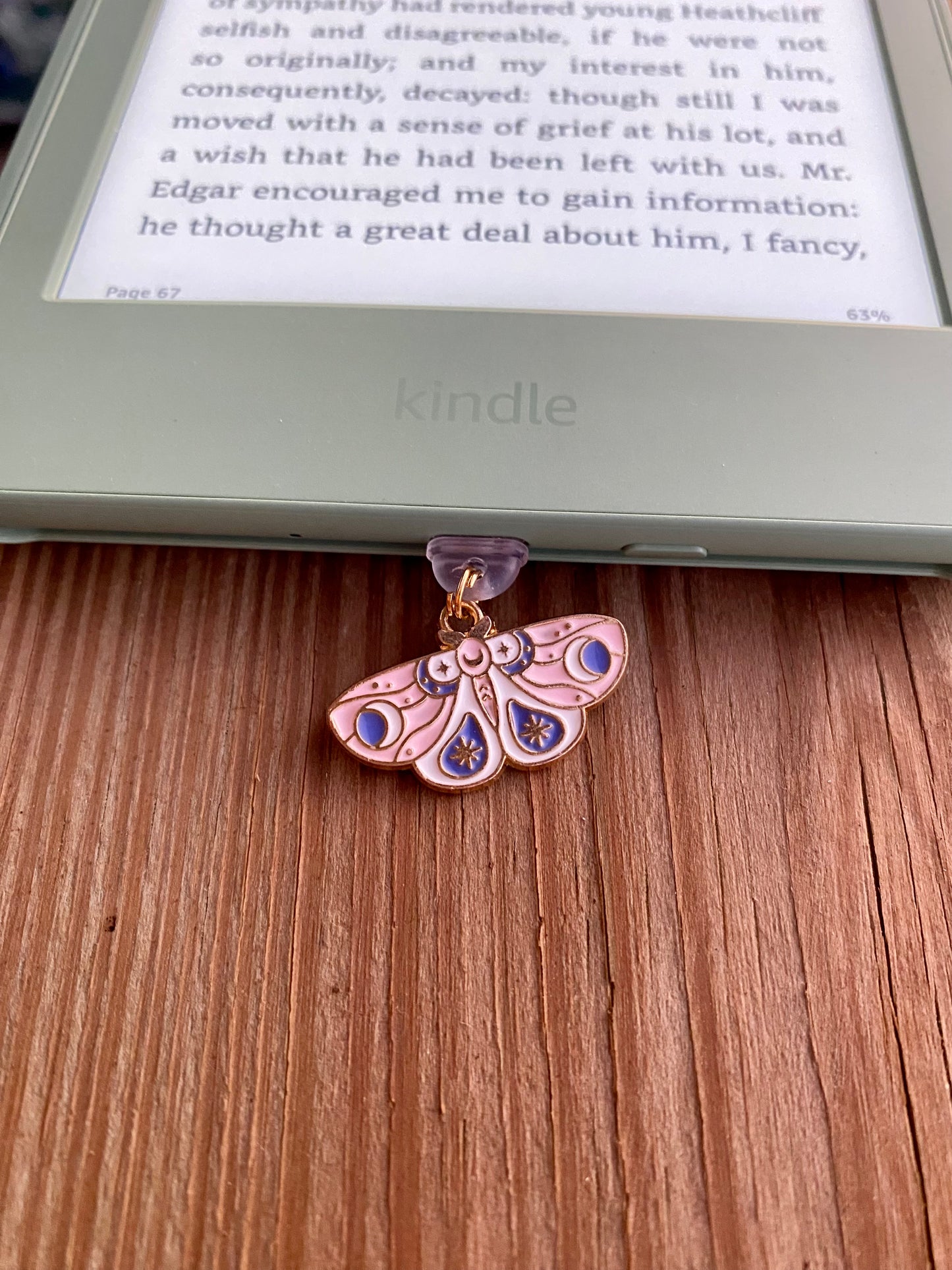 E-Reader Moth Charms