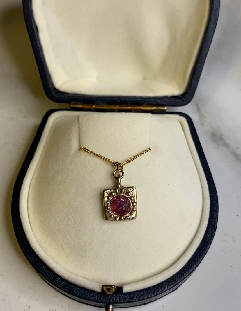 Ruby Amulet in 10k Yellow Gold
